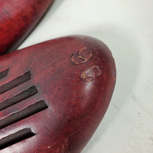 Vintage 1950s Mens Wooden Shoe Forms 9C Shoe Tree Useful Display Excellent Gift - Picture 4 of 5